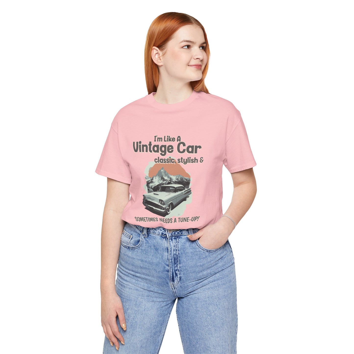 I'm Like a Vintage Car Cotton Unisex Jersey T-Shirt , Classic Car Lover, Retro Auto Enthusiast, Automotive Humor Gift
