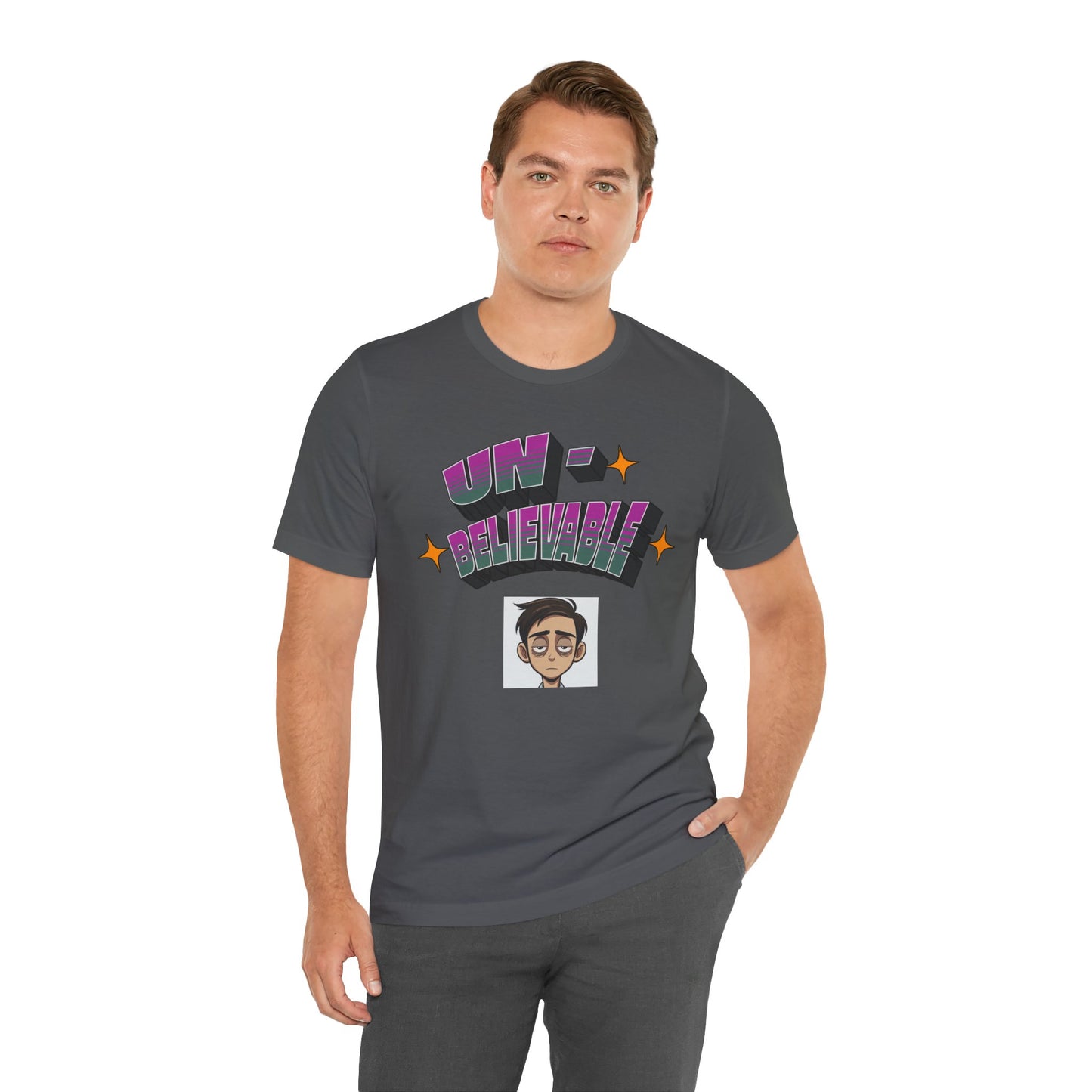 Unbelievable Graphic Cotton Jersey Unisex T-Shirt for Fun Casual Wear