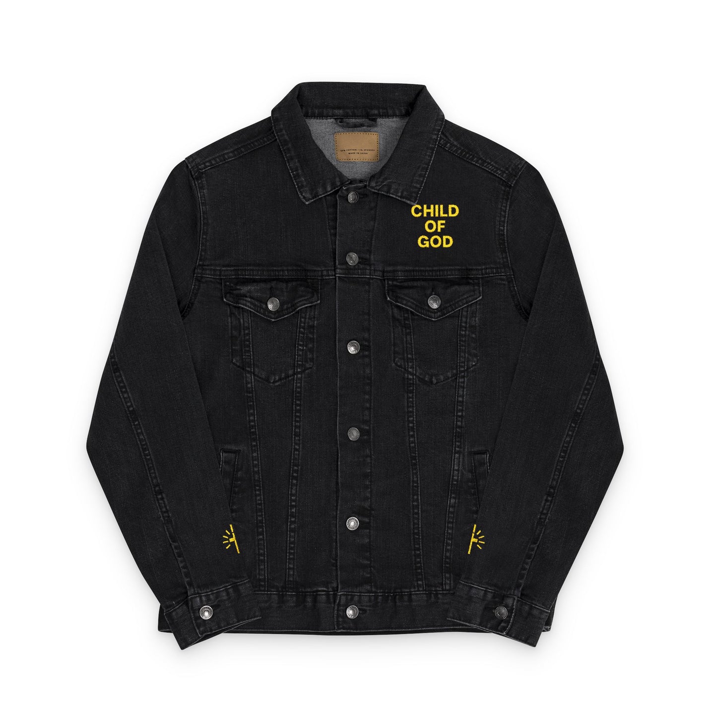 Child of God Embroidered Unisex Denim Jacket - Stylish Layering for Every Occasion, Casual Wear Gift Idea