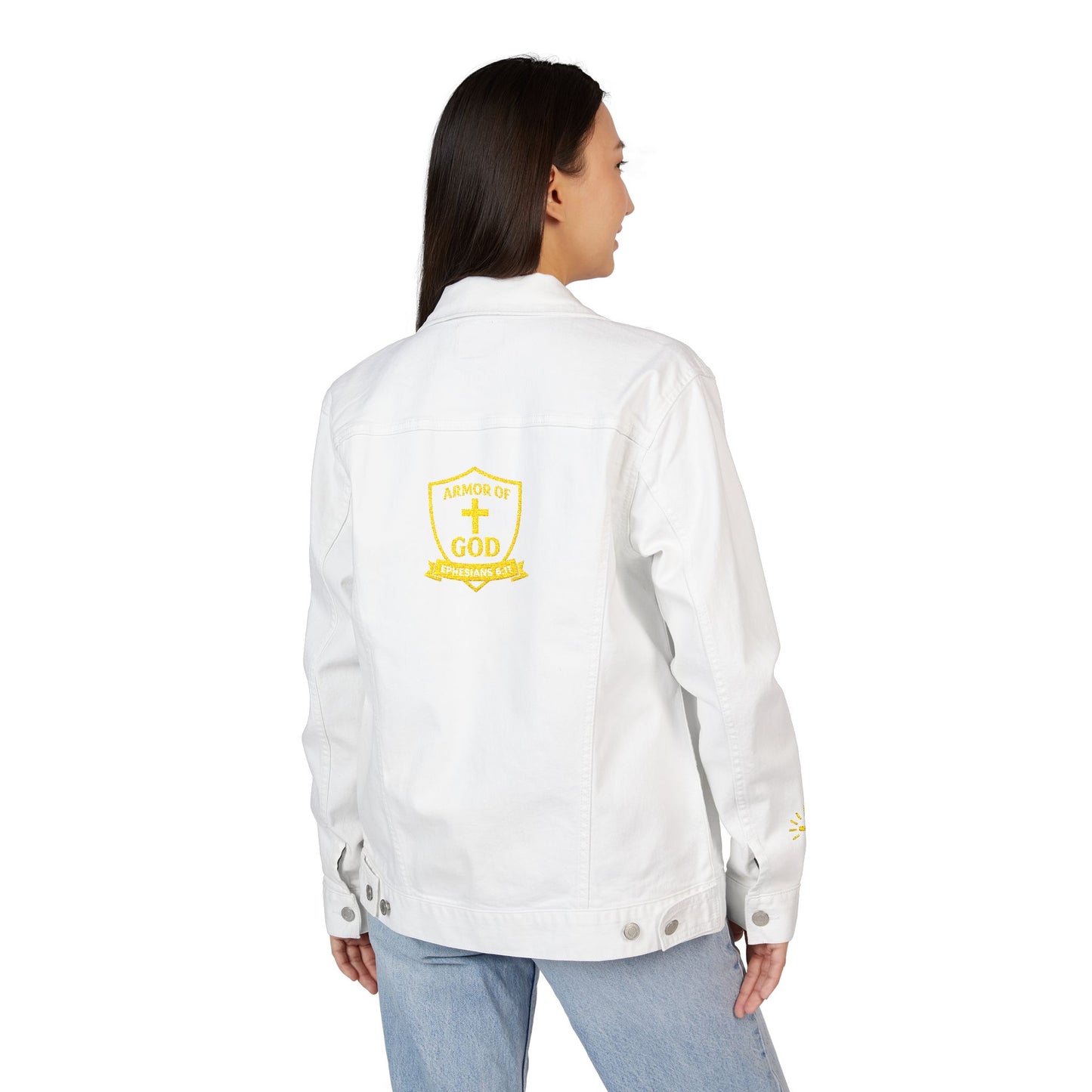 Child of God Embroidered Unisex Denim Jacket - Stylish Layering for Every Occasion, Casual Wear Gift Idea
