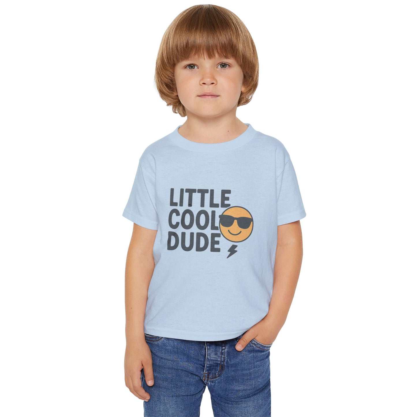Little Cool Dude Toddler Cotton T-shirt, Funny Kids Tee, Summer Outfit