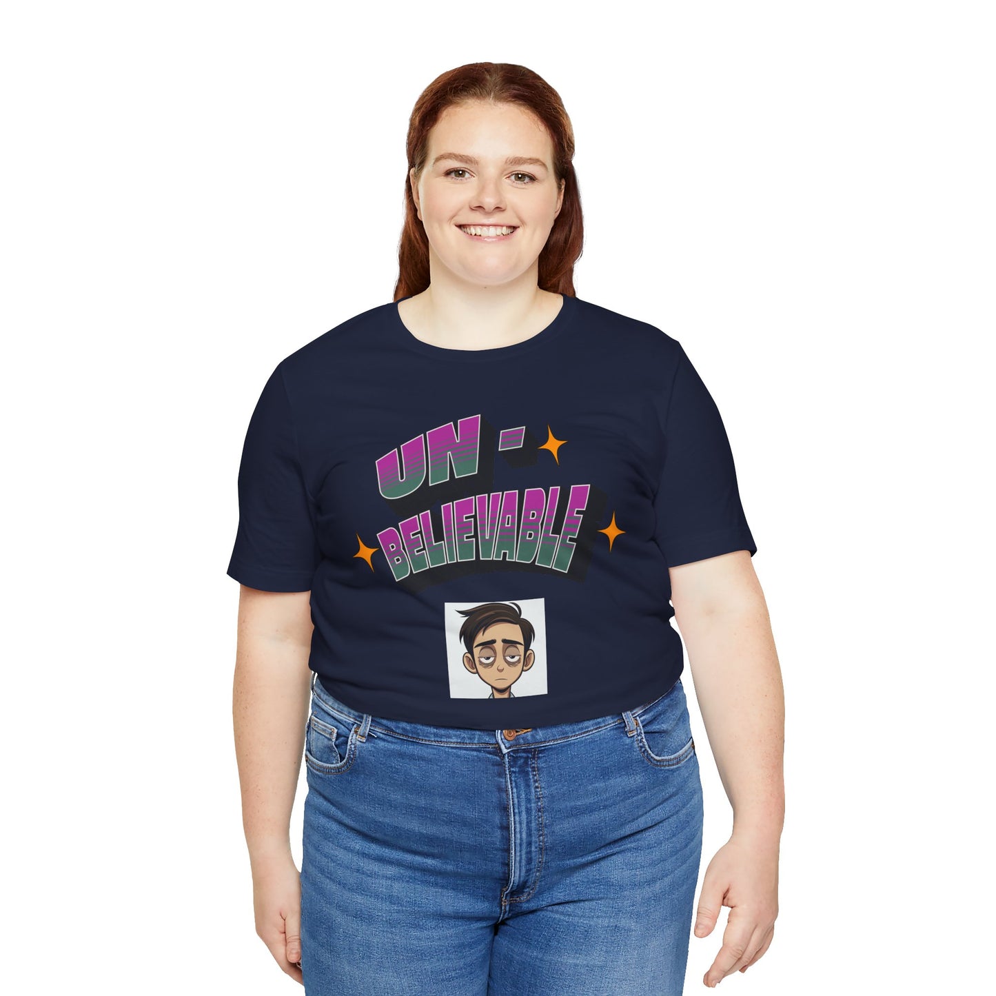 Unbelievable Graphic Cotton Jersey Unisex T-Shirt for Fun Casual Wear