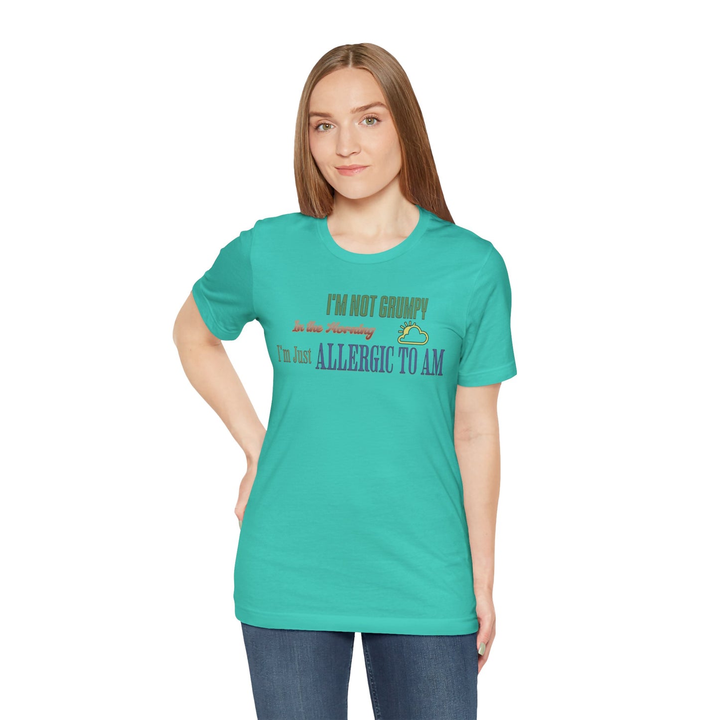 I'm Not Grumpy In the Morning Cotton Jersey Unisex T-Shirt, Gift for Night Owls or Sleep Deprived