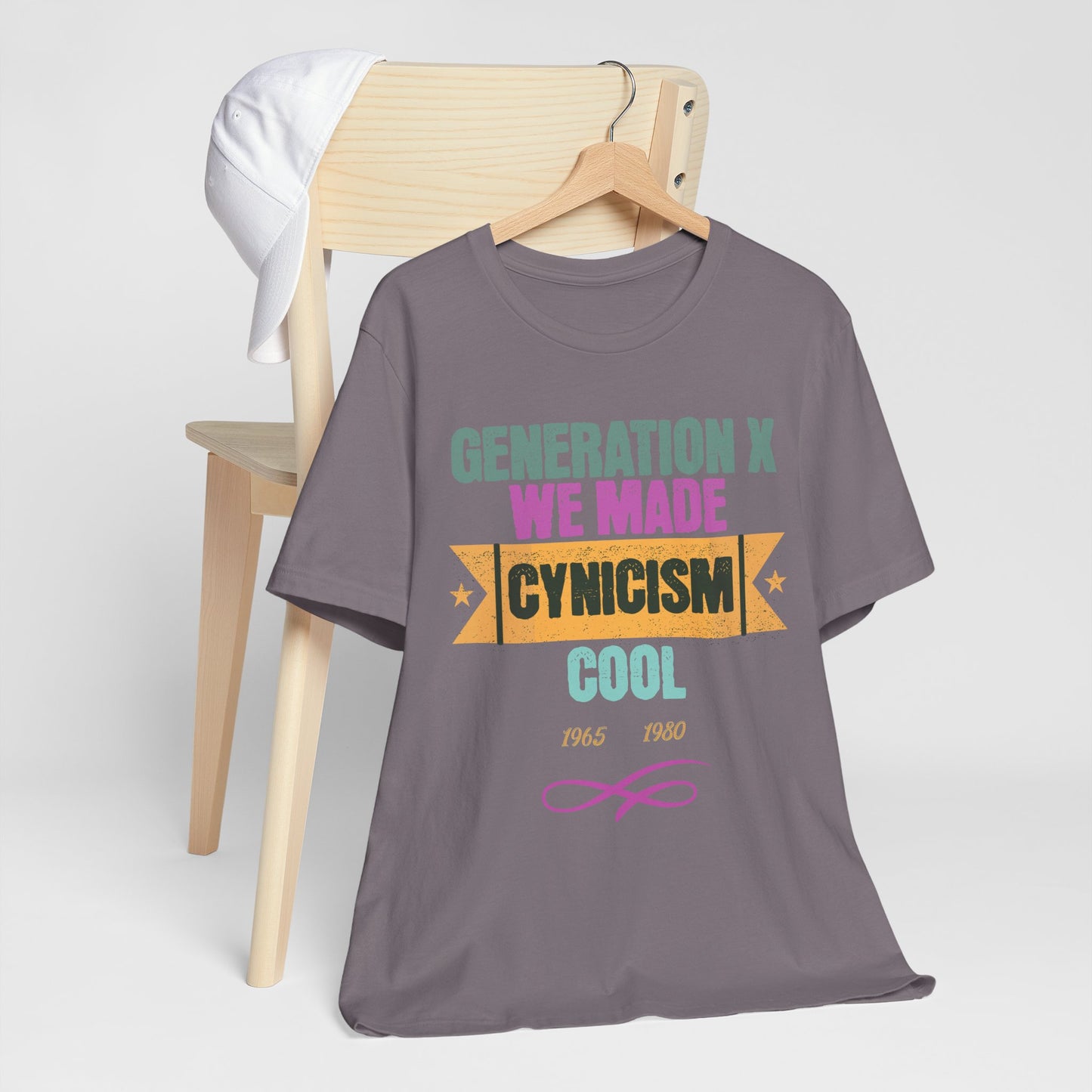 Generation X We Made Cynicism Cool Unisex Cotton Jersey Short Sleeve T-Shirt, Humor Retro Gift