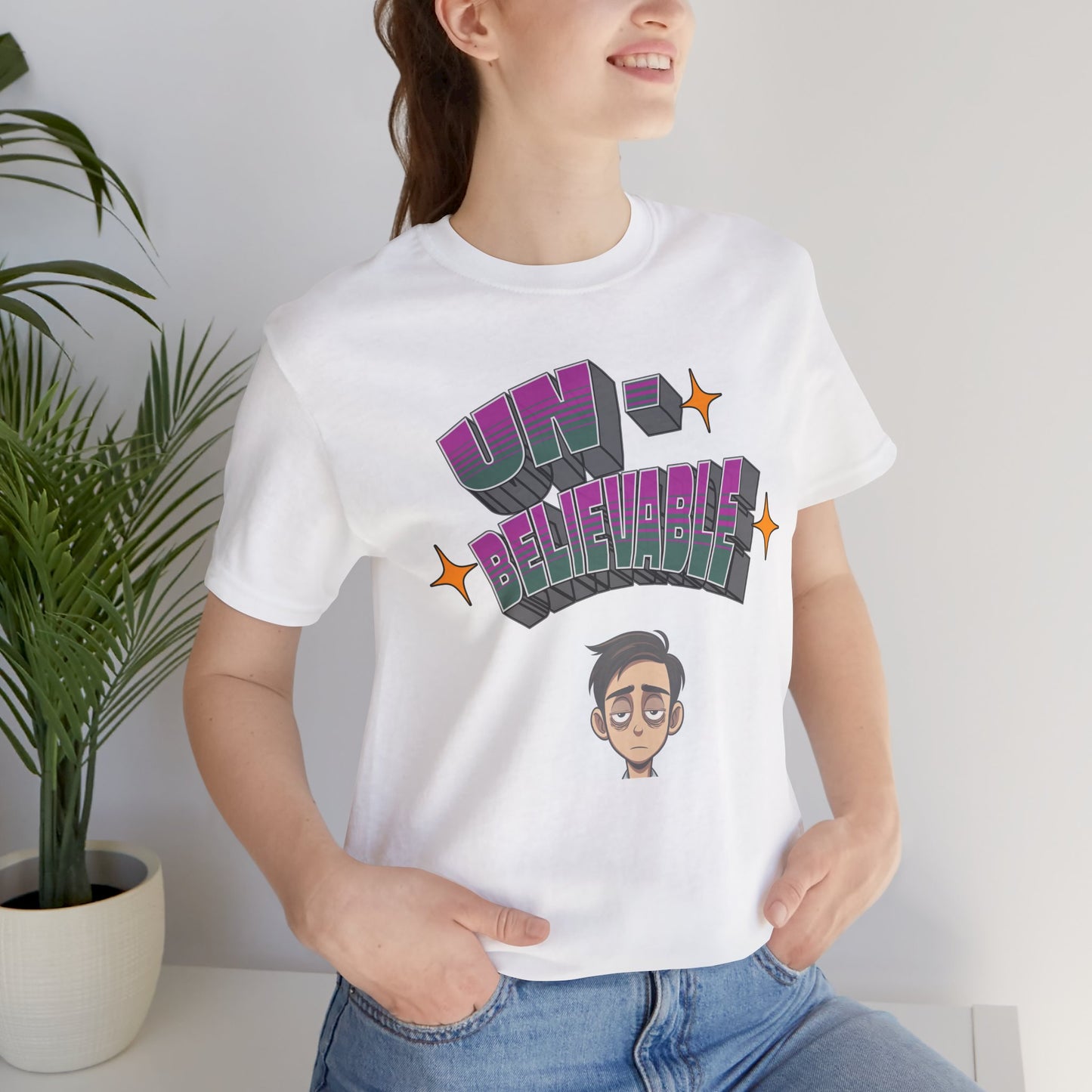 Unbelievable Graphic Cotton Jersey Unisex T-Shirt for Fun Casual Wear