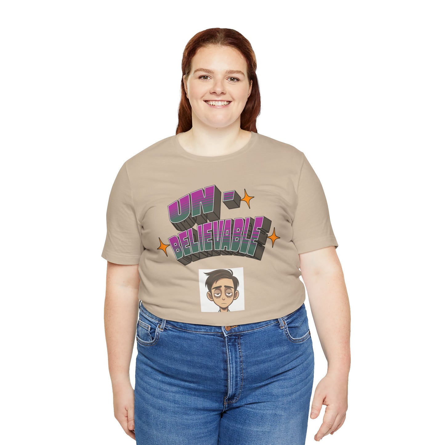 Unbelievable Graphic Cotton Jersey Unisex T-Shirt for Fun Casual Wear