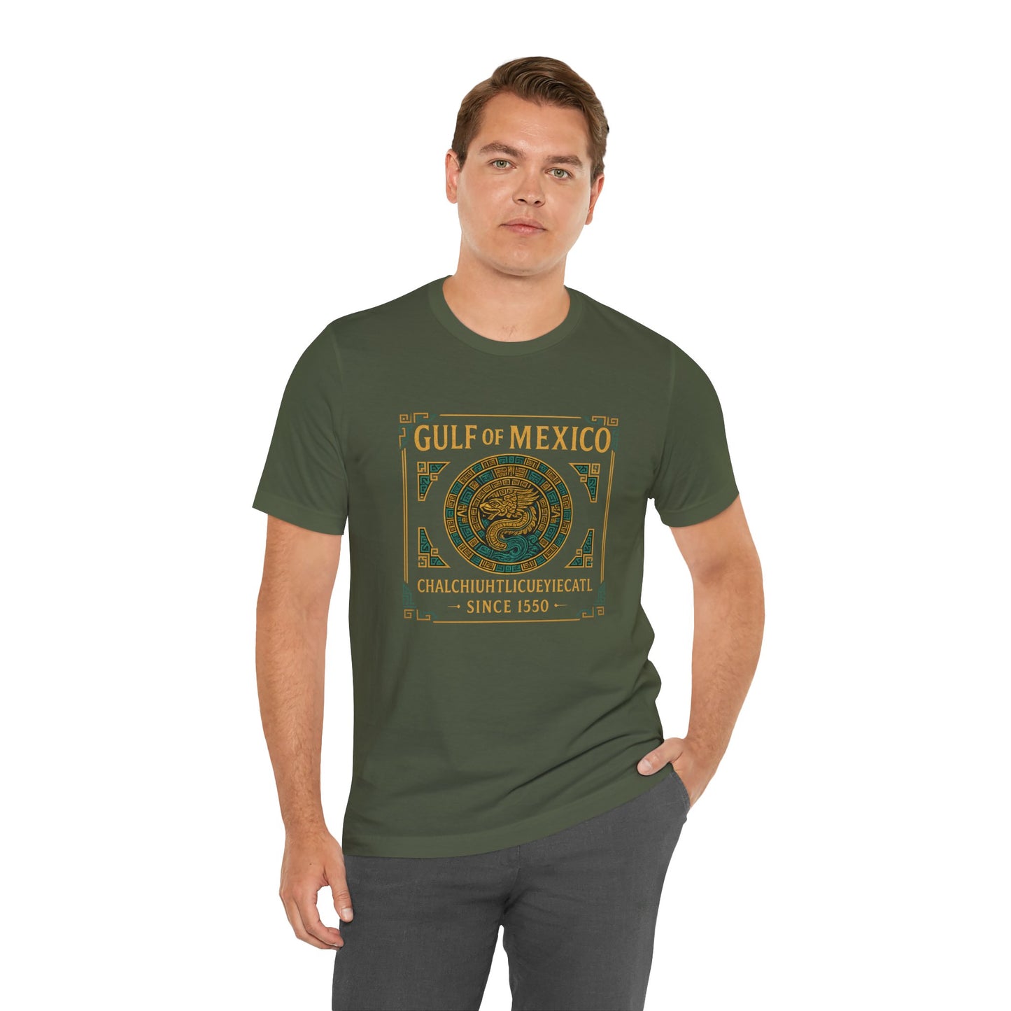 Gulf of Mexico Cotton Jersey Unisex Cotton Graphic T-Shirt - Vintage Beach Shirt, Travel Gift, Ocean Lover Apparel, Casual Summer