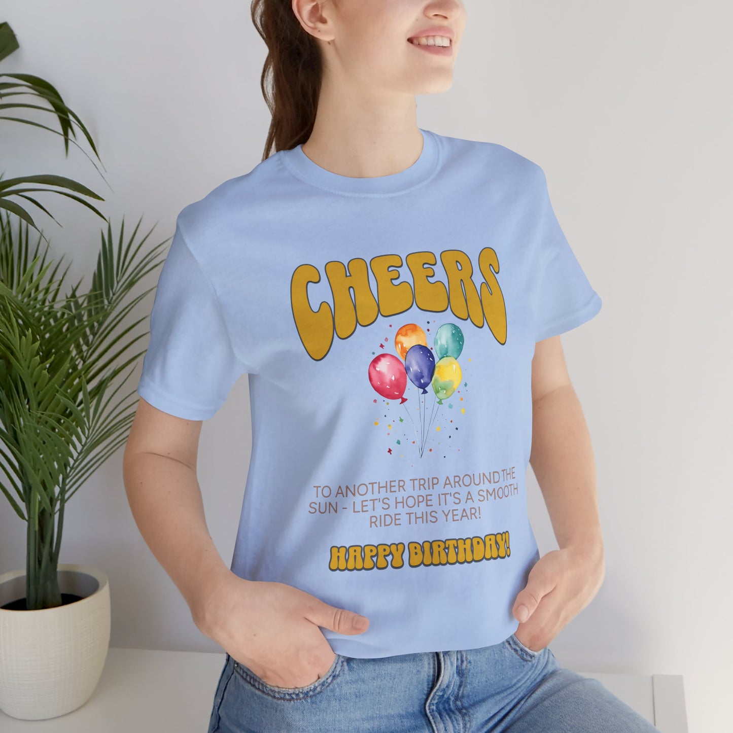 Cheers To Another Trip Around the World Cotton Unisex Jersey T-Shirt, Gift for Him Her