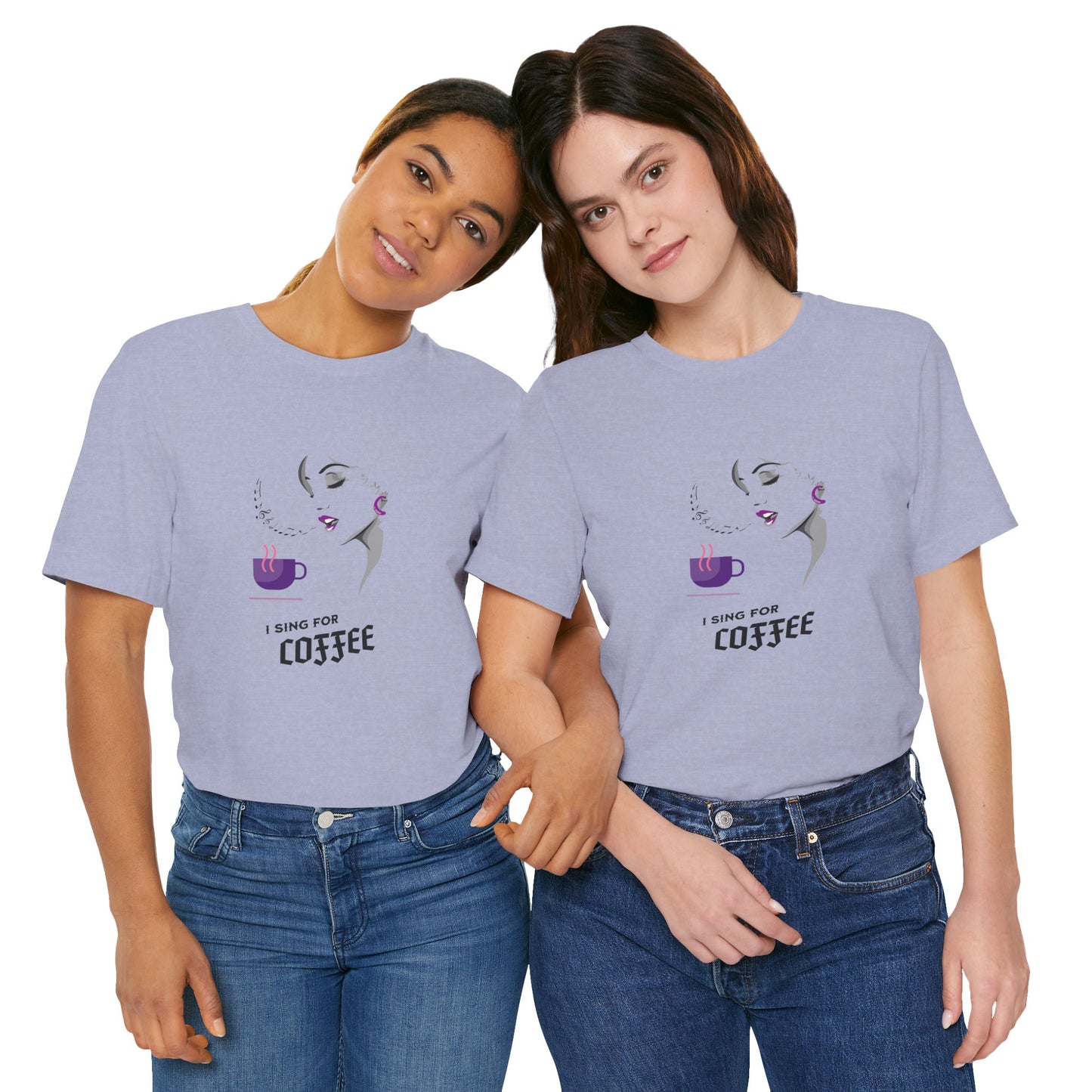 I Sing for Coffee Cotton Unisex T-Shirt, Gift for Coffee Enthusiasts, Casual Graphic T-Shirt, Coffee Lovers