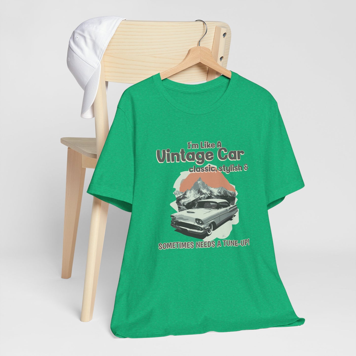 I'm Like a Vintage Car Cotton Unisex Jersey T-Shirt , Classic Car Lover, Retro Auto Enthusiast, Automotive Humor Gift