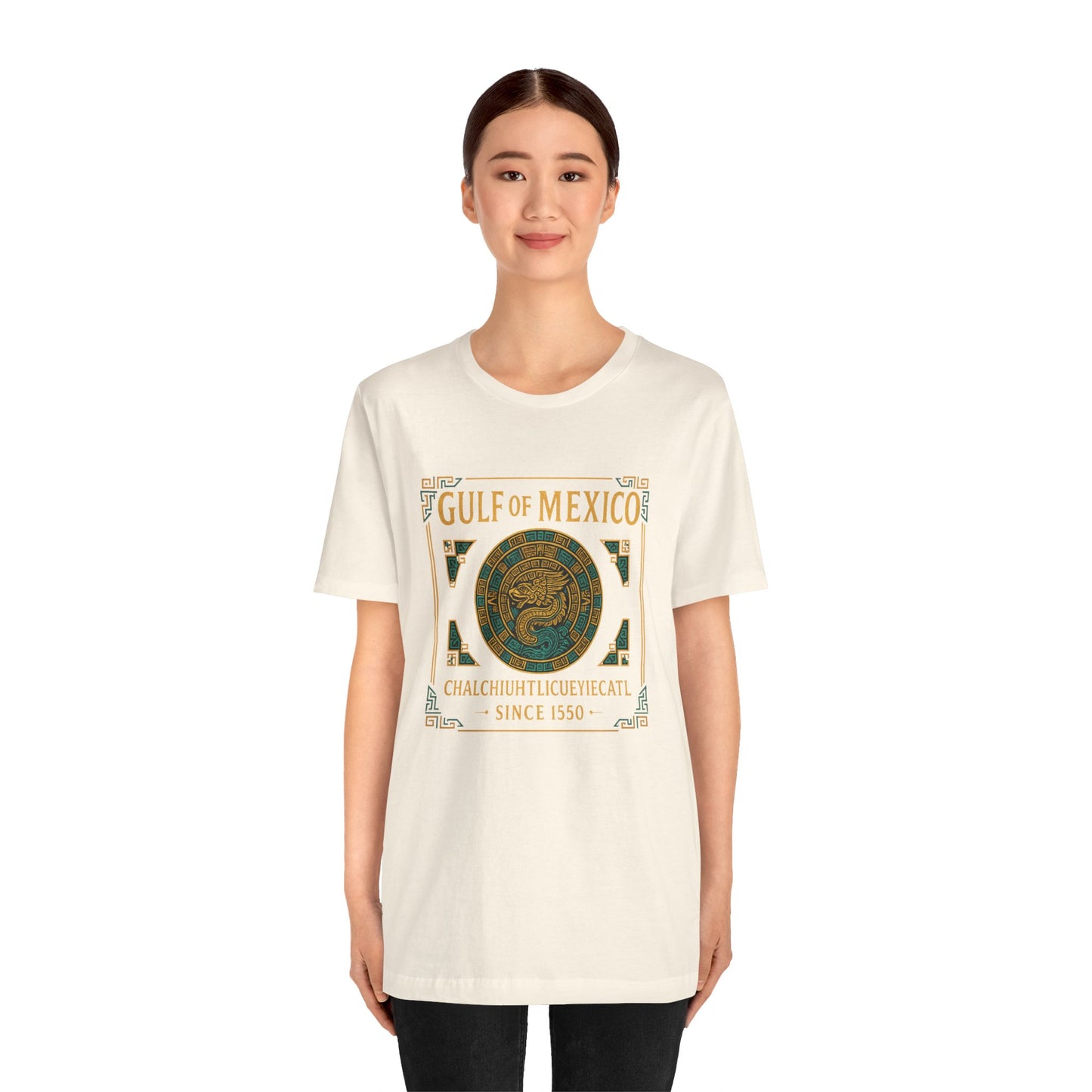 Gulf of Mexico Cotton Jersey Unisex Cotton Graphic T-Shirt - Vintage Beach Shirt, Travel Gift, Ocean Lover Apparel, Casual Summer