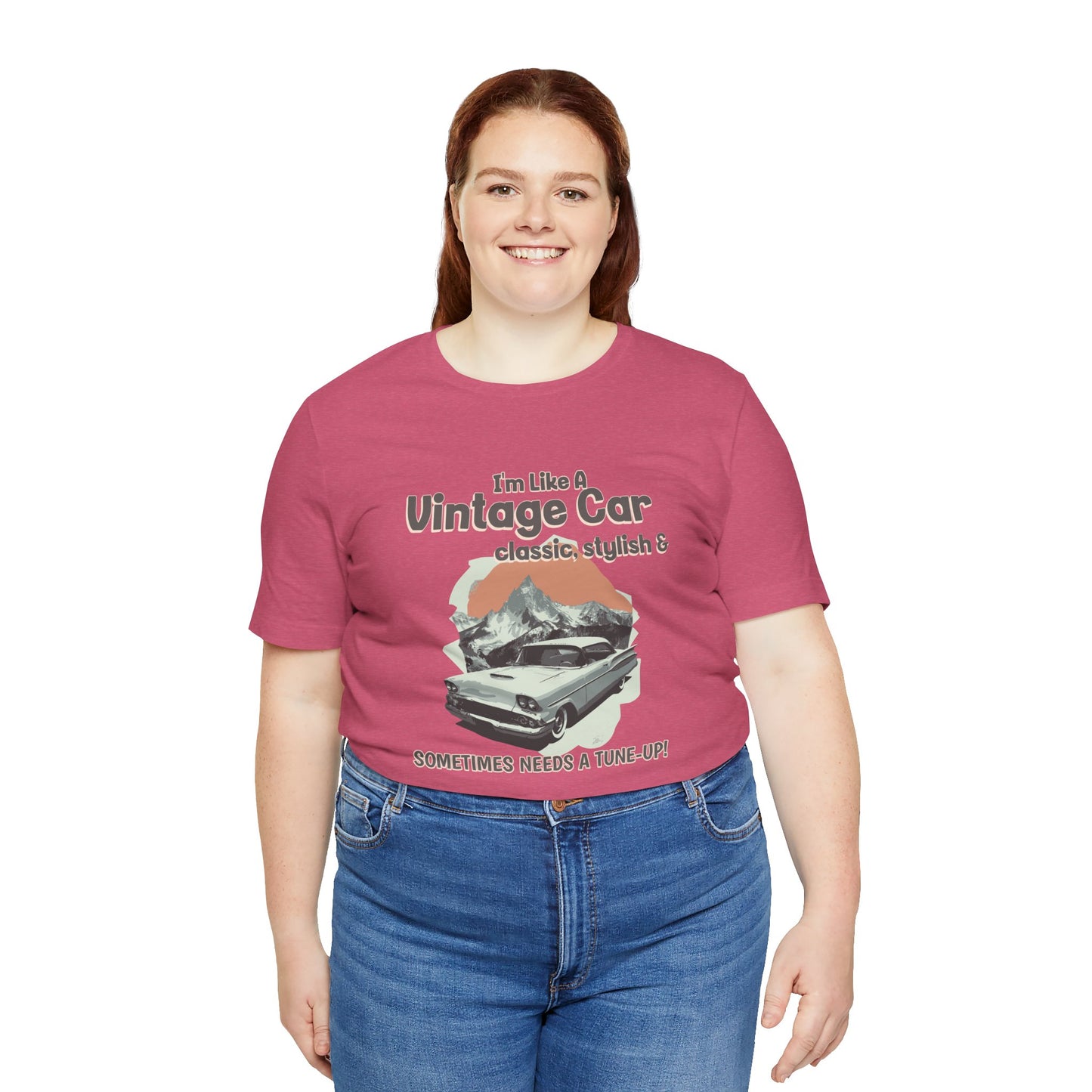 I'm Like a Vintage Car Cotton Unisex Jersey T-Shirt , Classic Car Lover, Retro Auto Enthusiast, Automotive Humor Gift