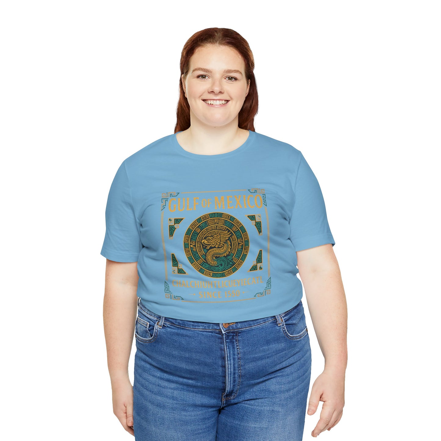 Gulf of Mexico Cotton Jersey Unisex Cotton Graphic T-Shirt - Vintage Beach Shirt, Travel Gift, Ocean Lover Apparel, Casual Summer