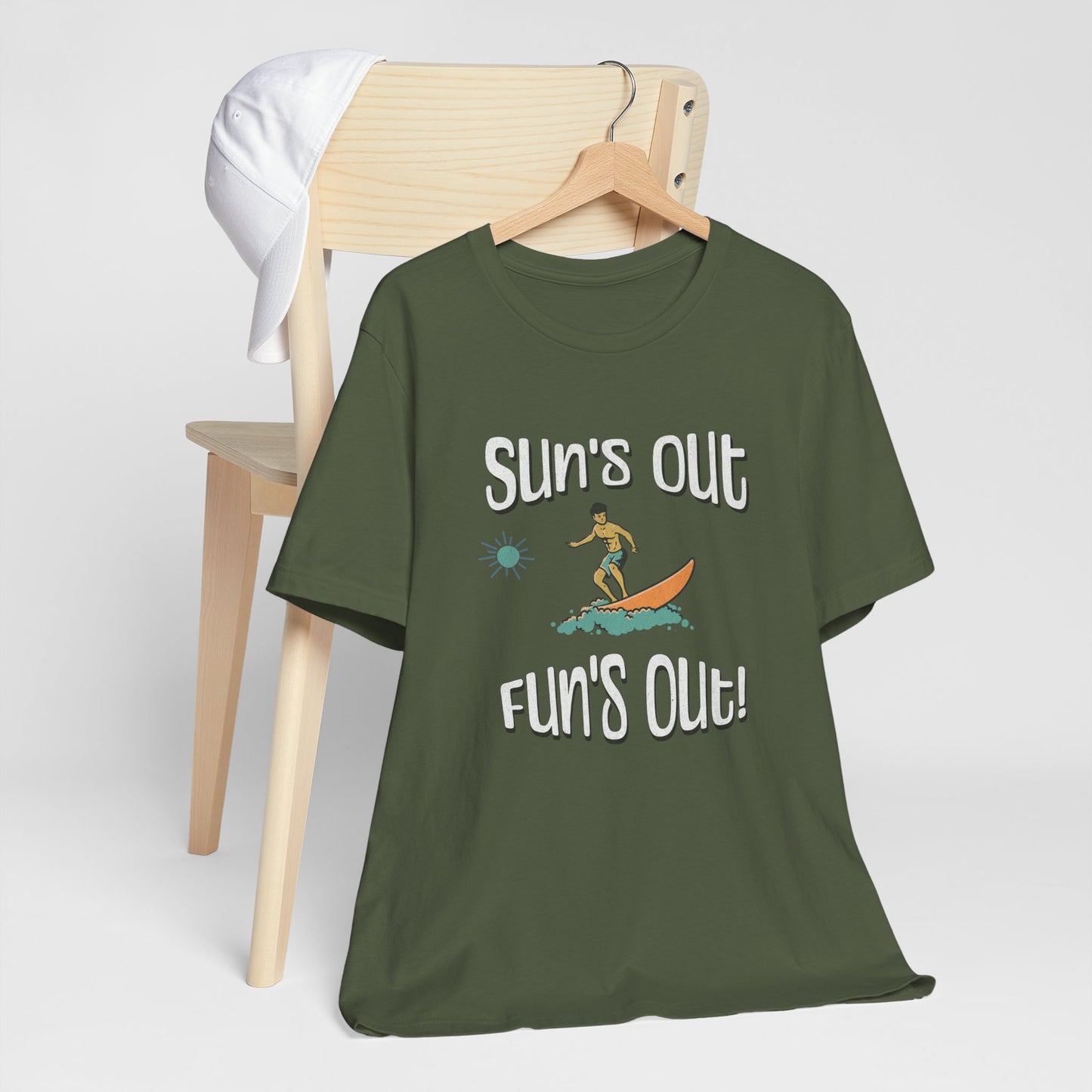 Sun's Out Fun's Out Cotton Unisex T-Shirt, California Ocean Vibes