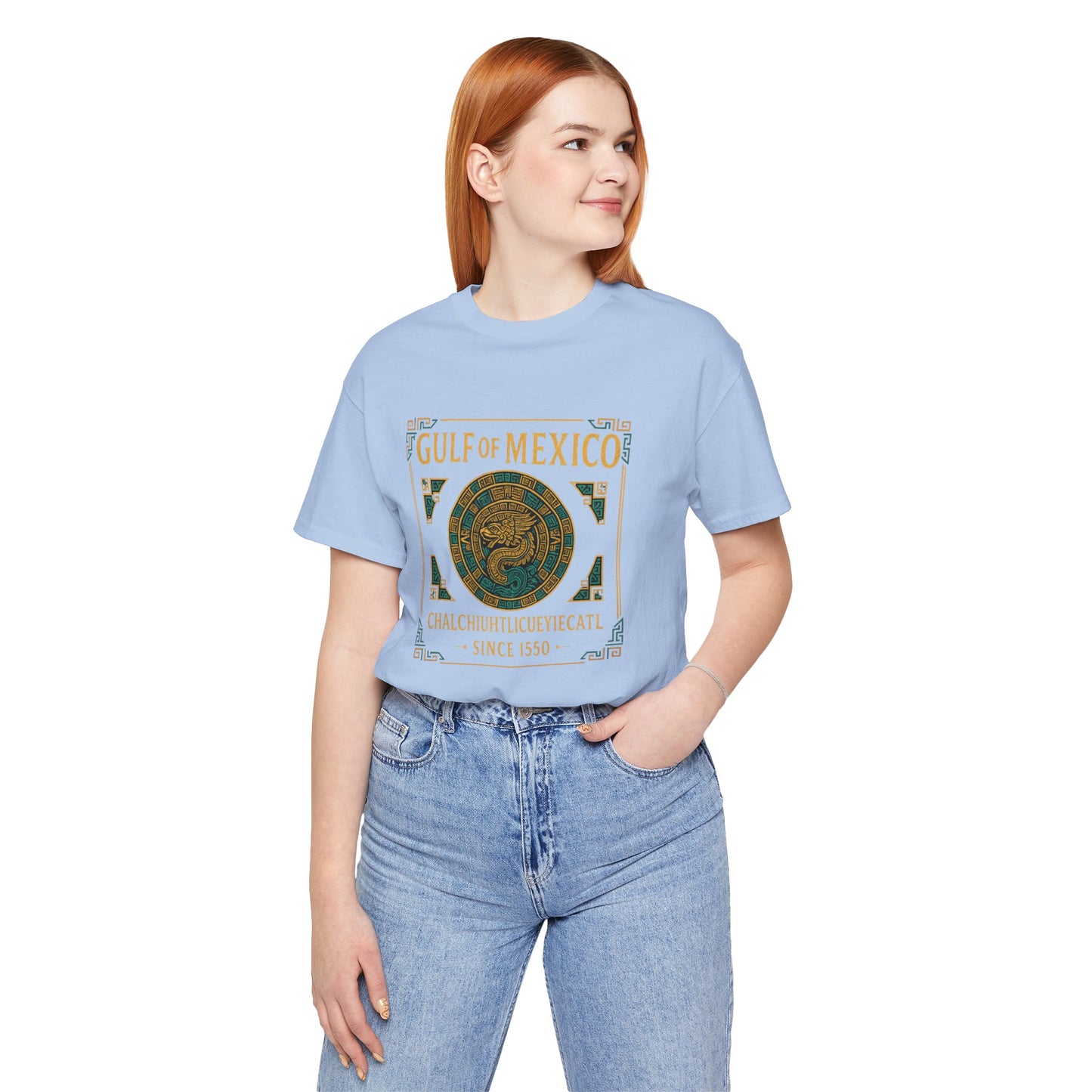 Gulf of Mexico Cotton Jersey Unisex Cotton Graphic T-Shirt - Vintage Beach Shirt, Travel Gift, Ocean Lover Apparel, Casual Summer