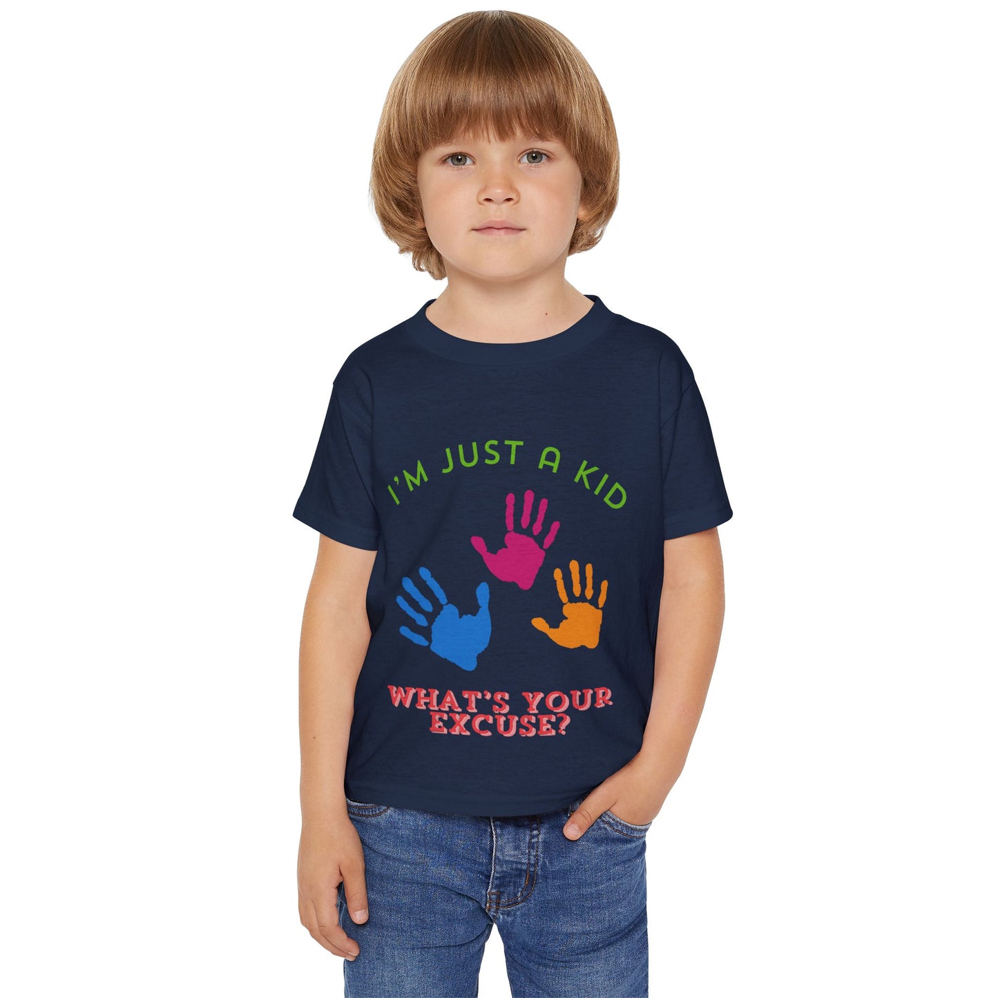 I'm Just a Kid What's Your Excuse Cotton Toddler T-Shirt, Funny Child's Shirt