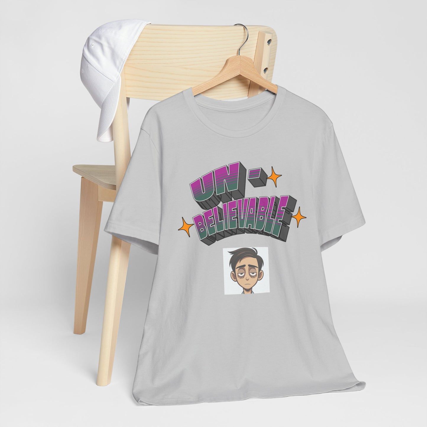 Unbelievable Graphic Cotton Jersey Unisex T-Shirt for Fun Casual Wear