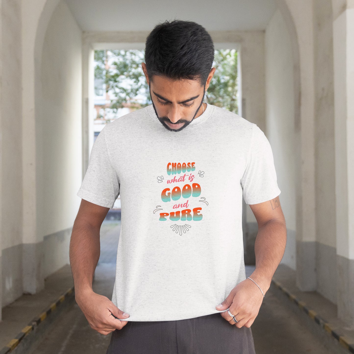 Choose What is Good & Pure Cotton Unisex Jersey T-Shirt, Cotton Casual Fun Gift
