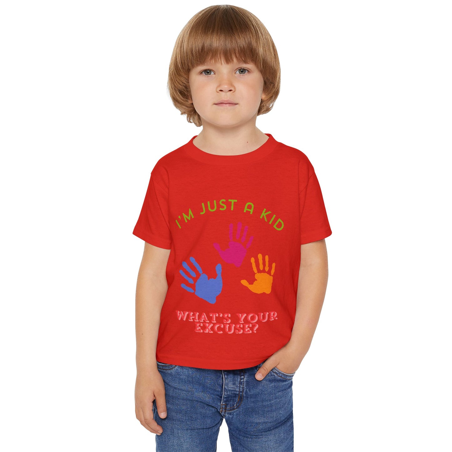 I'm Just a Kid What's Your Excuse Cotton Toddler T-Shirt, Funny Child's Shirt