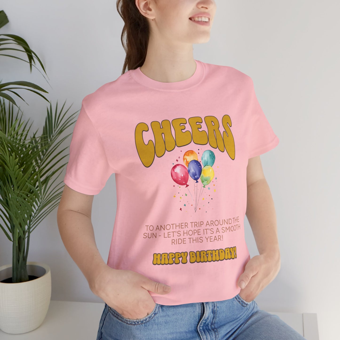 Cheers To Another Trip Around the World Cotton Unisex Jersey T-Shirt, Gift for Him Her