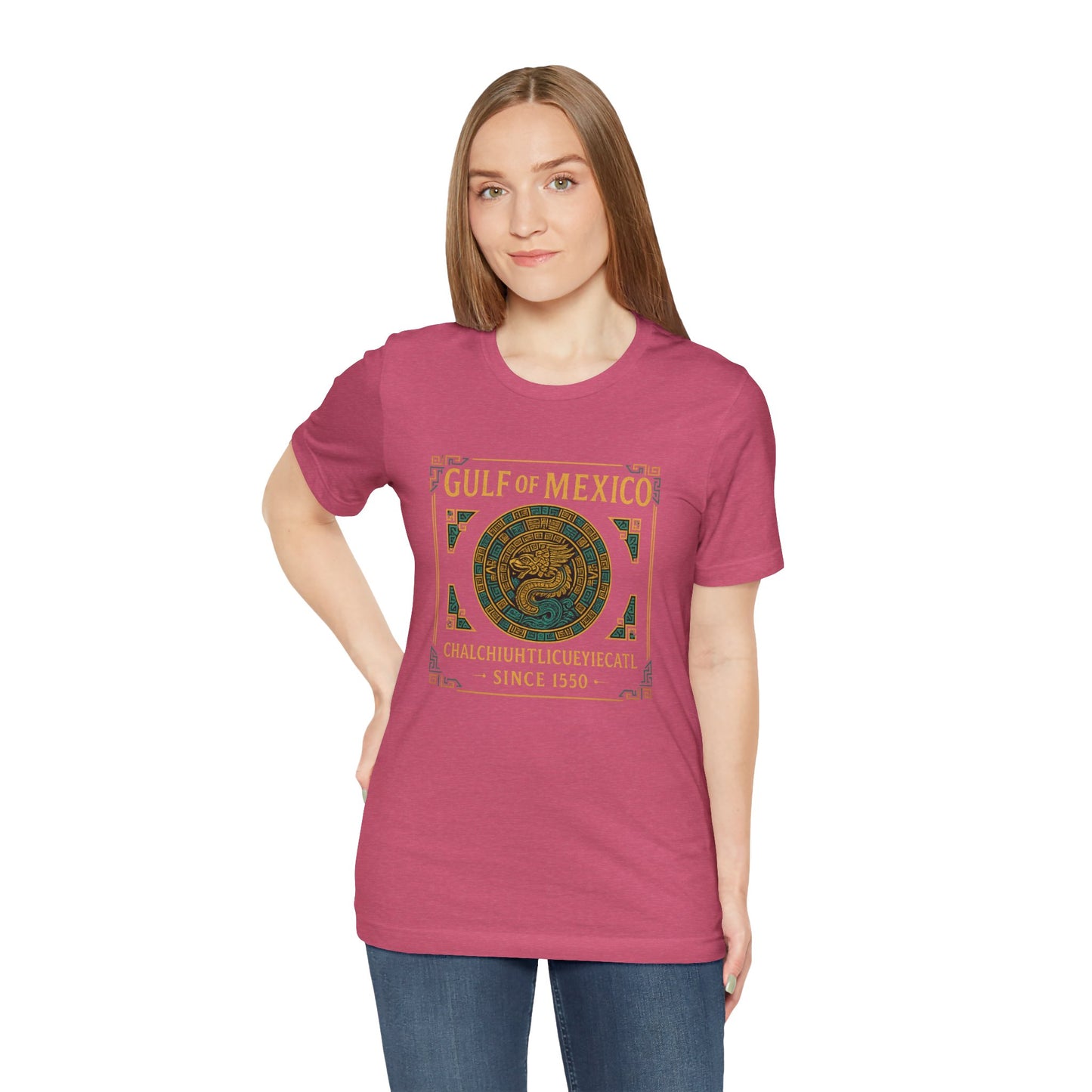 Gulf of Mexico Cotton Jersey Unisex Cotton Graphic T-Shirt - Vintage Beach Shirt, Travel Gift, Ocean Lover Apparel, Casual Summer