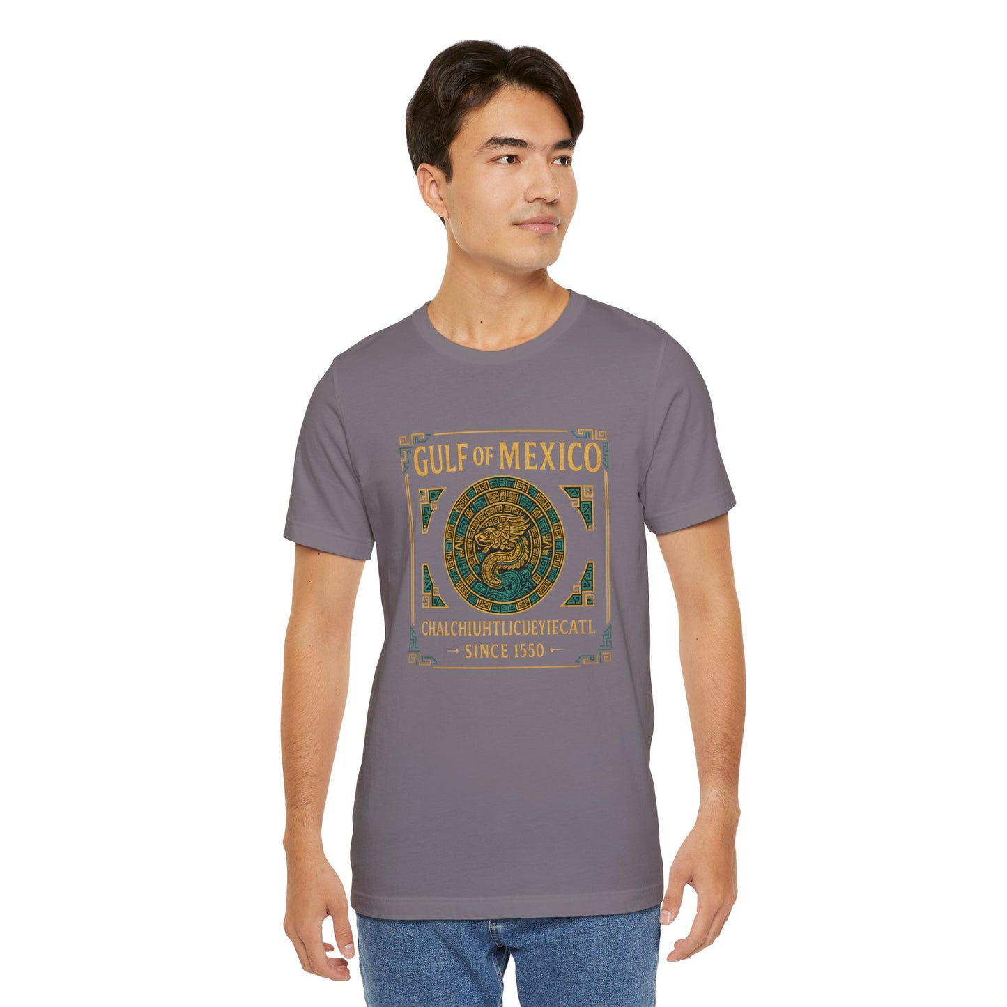 Gulf of Mexico Cotton Jersey Unisex Cotton Graphic T-Shirt - Vintage Beach Shirt, Travel Gift, Ocean Lover Apparel, Casual Summer