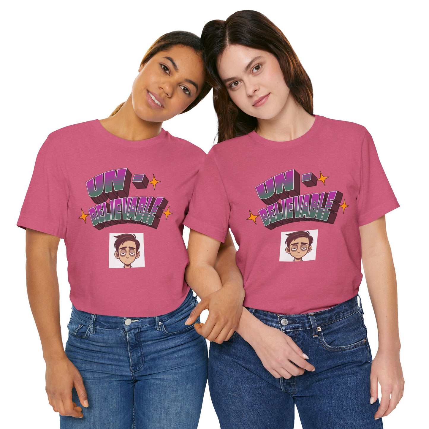 Unbelievable Graphic Cotton Jersey Unisex T-Shirt for Fun Casual Wear