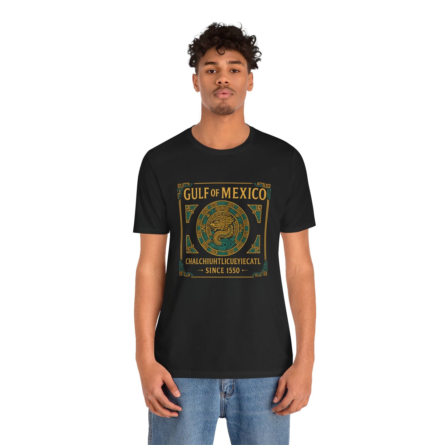 Gulf of Mexico Cotton Jersey Unisex Cotton Graphic T-Shirt - Vintage Beach Shirt, Travel Gift, Ocean Lover Apparel, Casual Summer