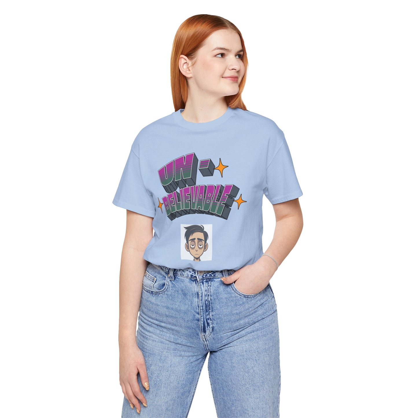 Unbelievable Graphic Cotton Jersey Unisex T-Shirt for Fun Casual Wear