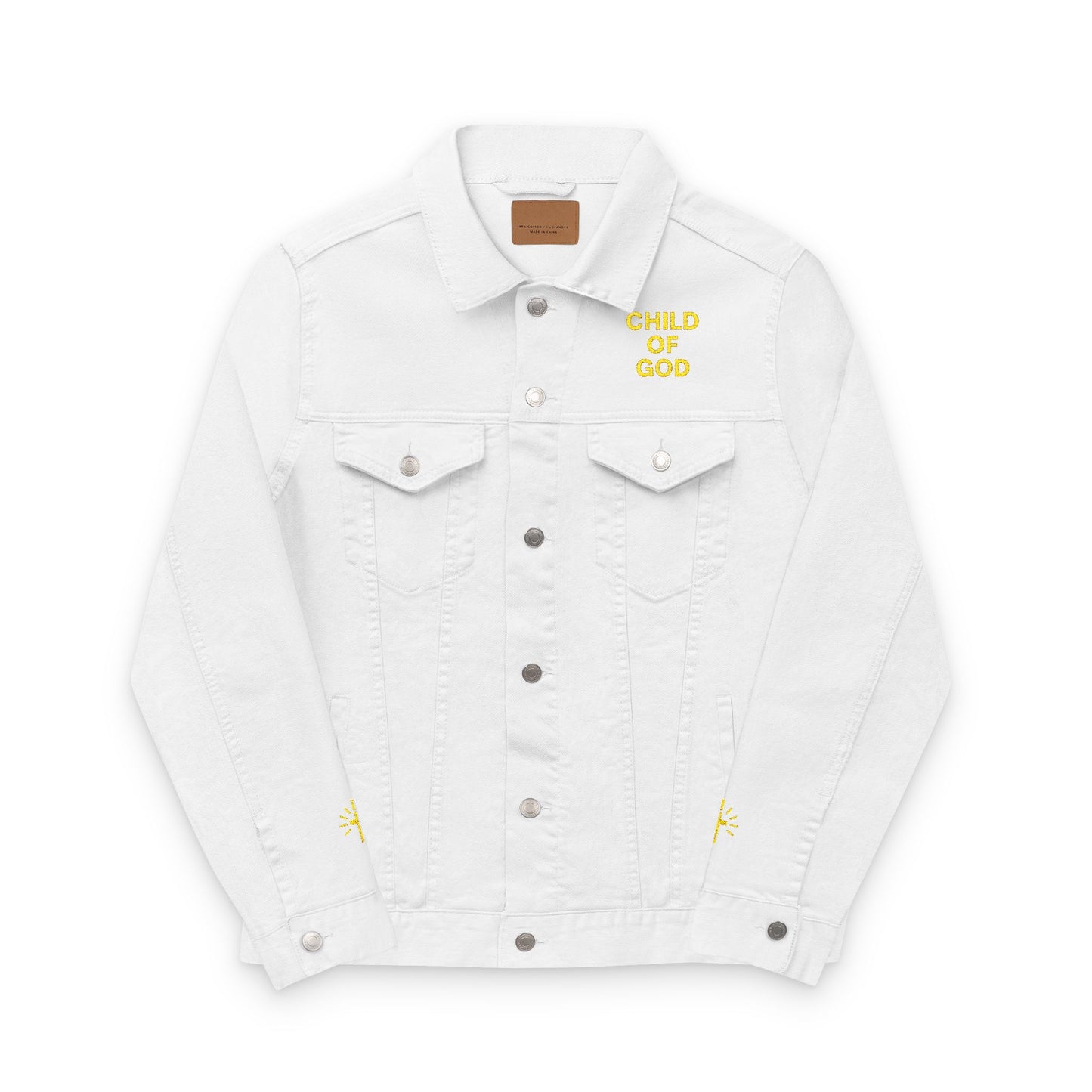 Child of God Embroidered Unisex Denim Jacket - Stylish Layering for Every Occasion, Casual Wear Gift Idea