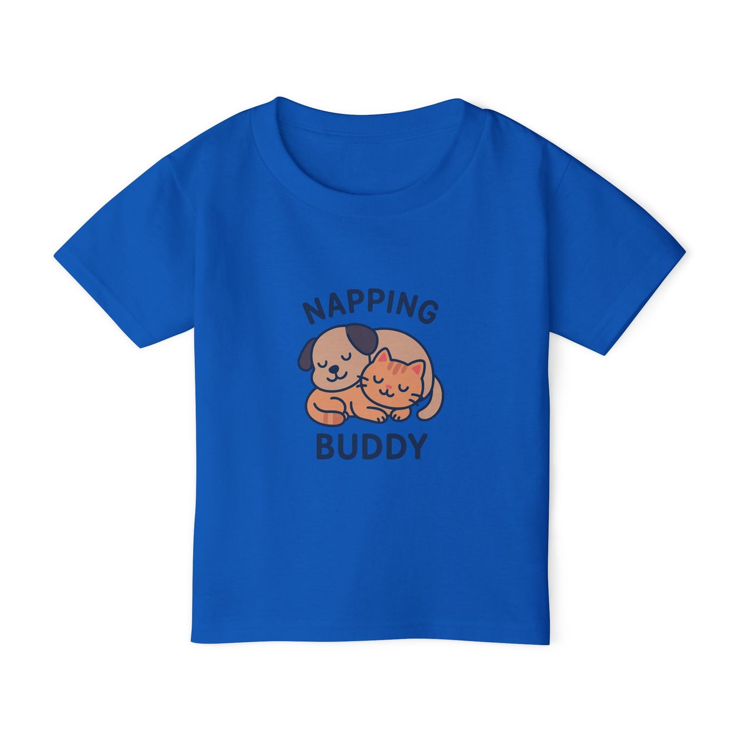 Napping Buddy Toddler T-shirt, Cute Kids Tee, Puppy and Kitten Design