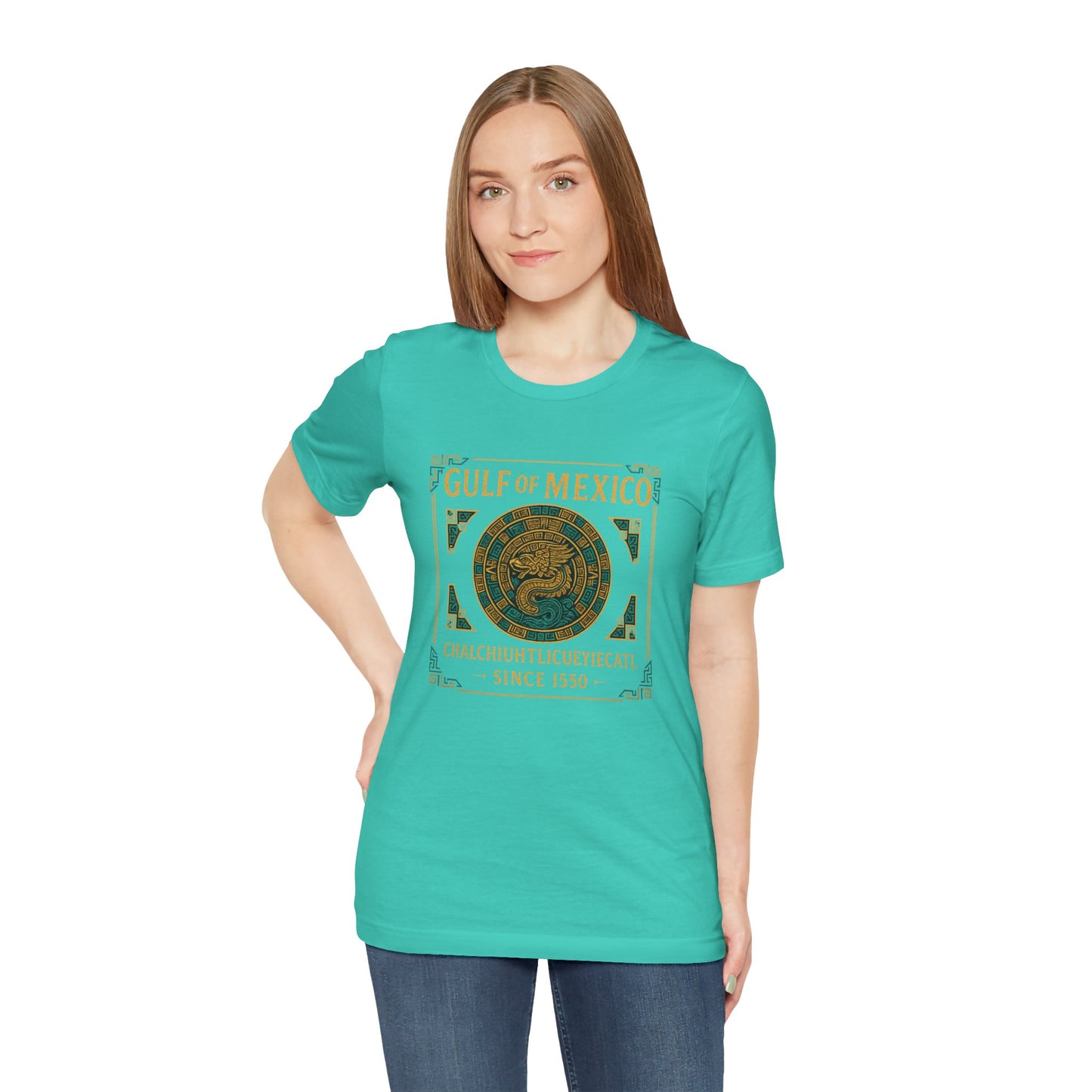 Gulf of Mexico Cotton Jersey Unisex Cotton Graphic T-Shirt - Vintage Beach Shirt, Travel Gift, Ocean Lover Apparel, Casual Summer