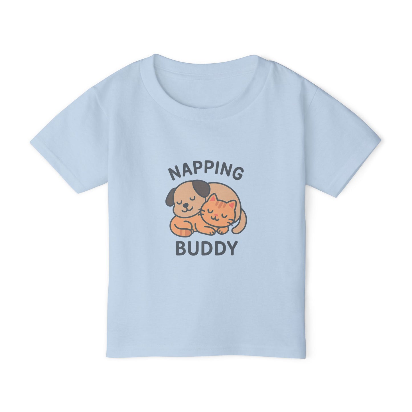 Napping Buddy Toddler T-shirt, Cute Kids Tee, Puppy and Kitten Design