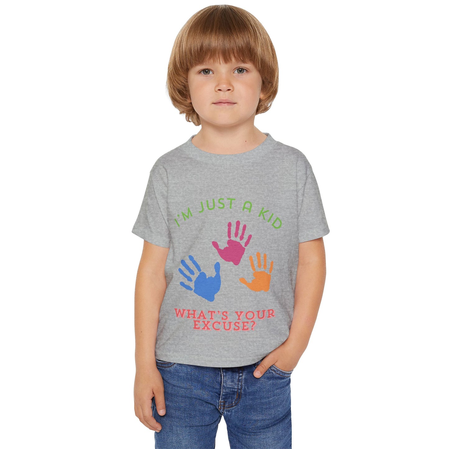 I'm Just a Kid What's Your Excuse Cotton Toddler T-Shirt, Funny Child's Shirt