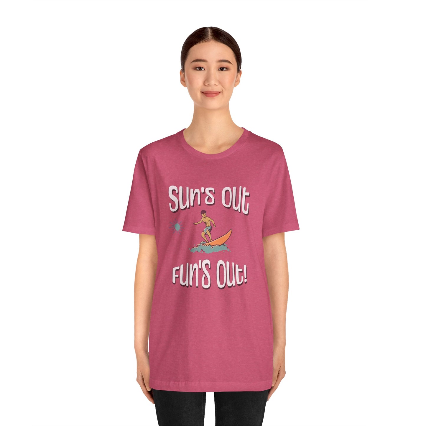 Sun's Out Fun's Out Cotton Unisex T-Shirt, California Ocean Vibes