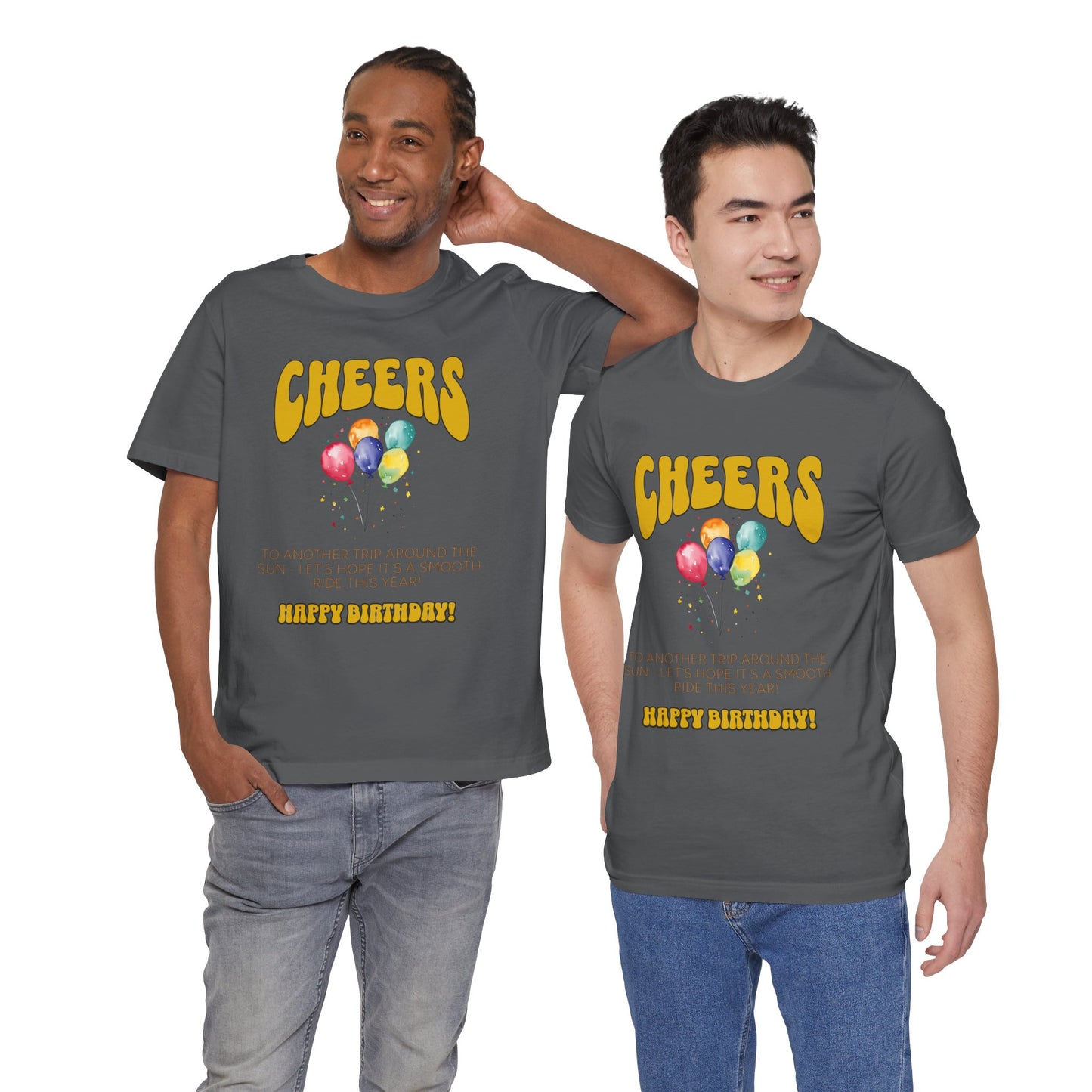 Cheers To Another Trip Around the World Cotton Unisex Jersey T-Shirt, Gift for Him Her
