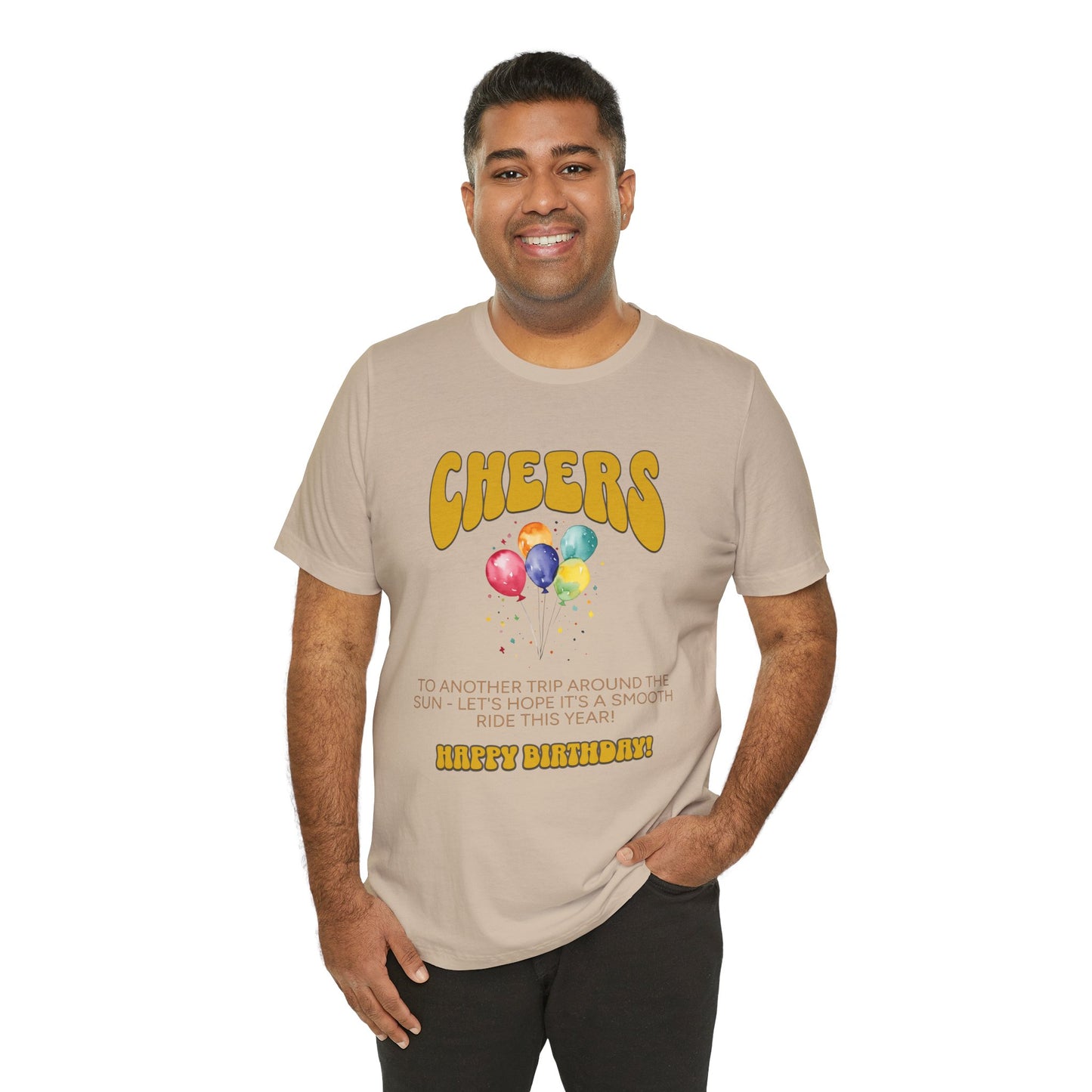 Cheers To Another Trip Around the World Cotton Unisex Jersey T-Shirt, Gift for Him Her