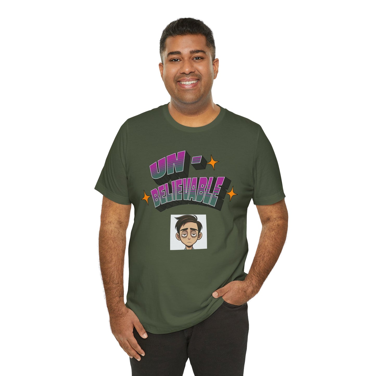 Unbelievable Graphic Cotton Jersey Unisex T-Shirt for Fun Casual Wear