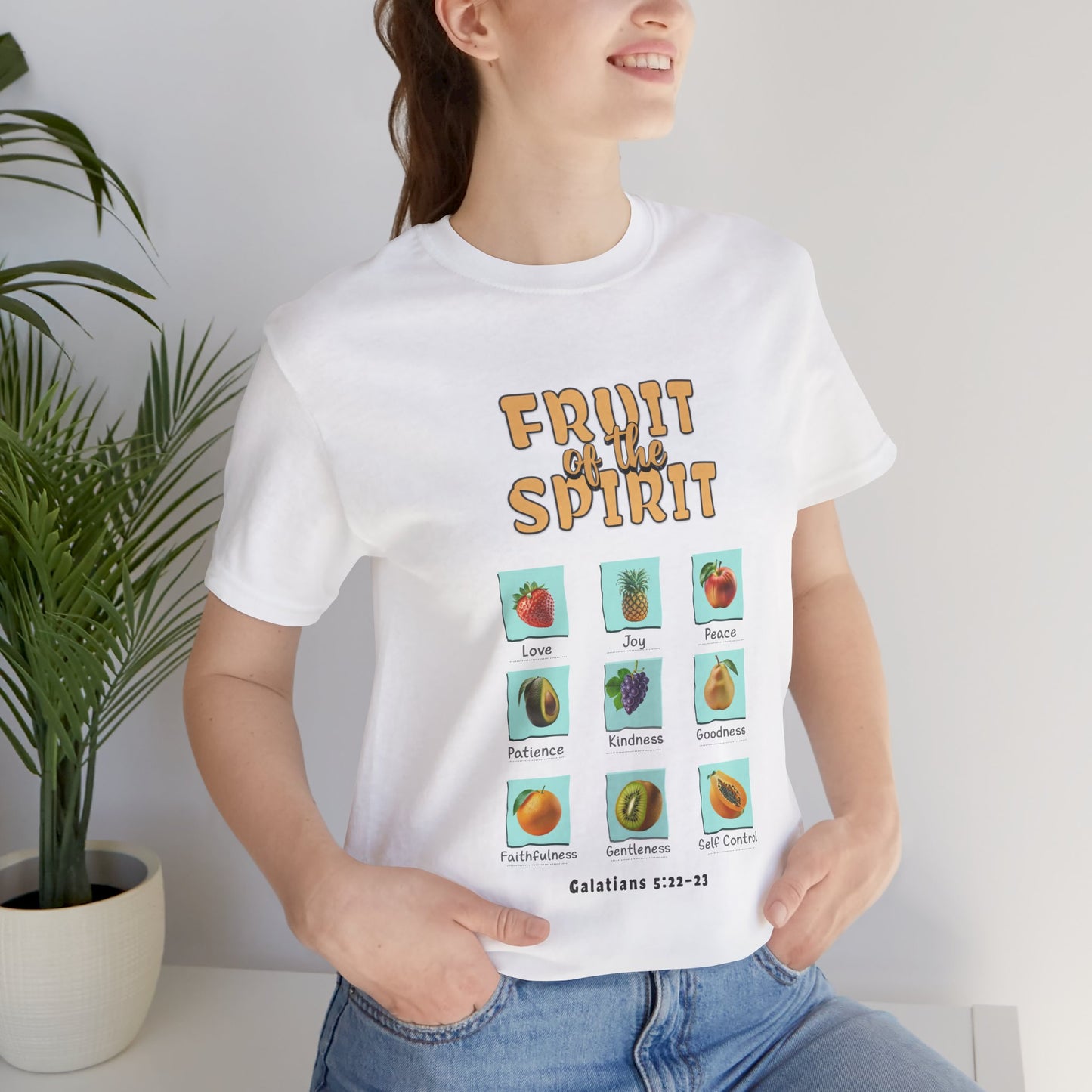 Fruit of the Spirit Cotton Jersey Unisex T-Shirt Christian Comfy Casual Gift