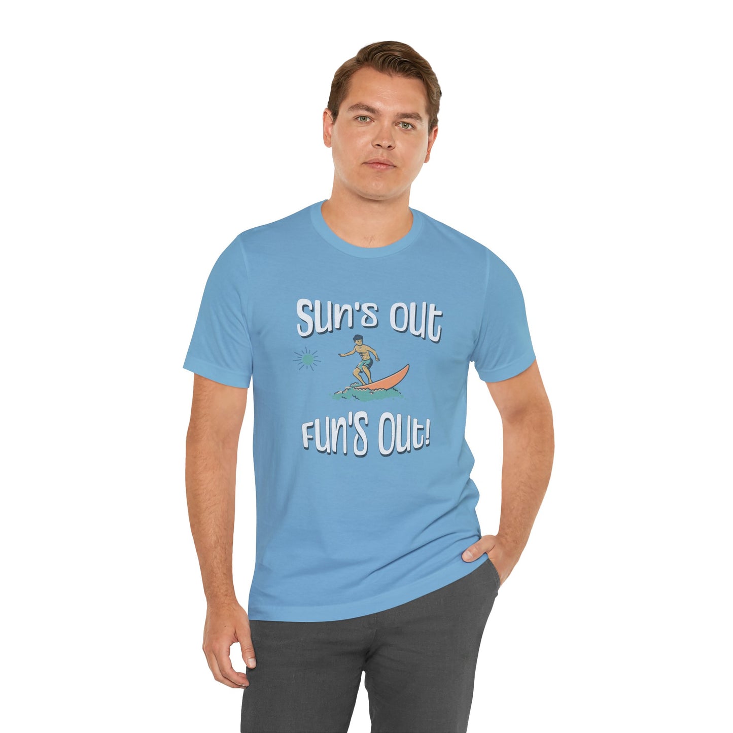 Sun's Out Fun's Out Cotton Unisex T-Shirt, California Ocean Vibes