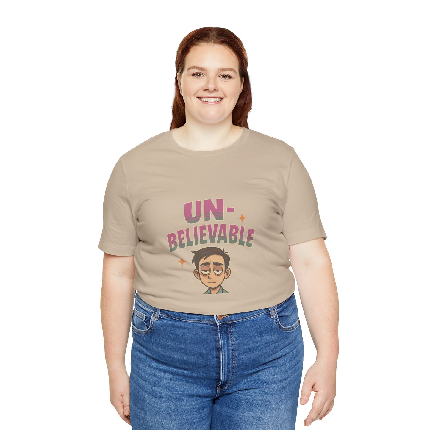 Unbelievable Graphic Cotton Jersey Unisex T-Shirt for Fun Casual Wear