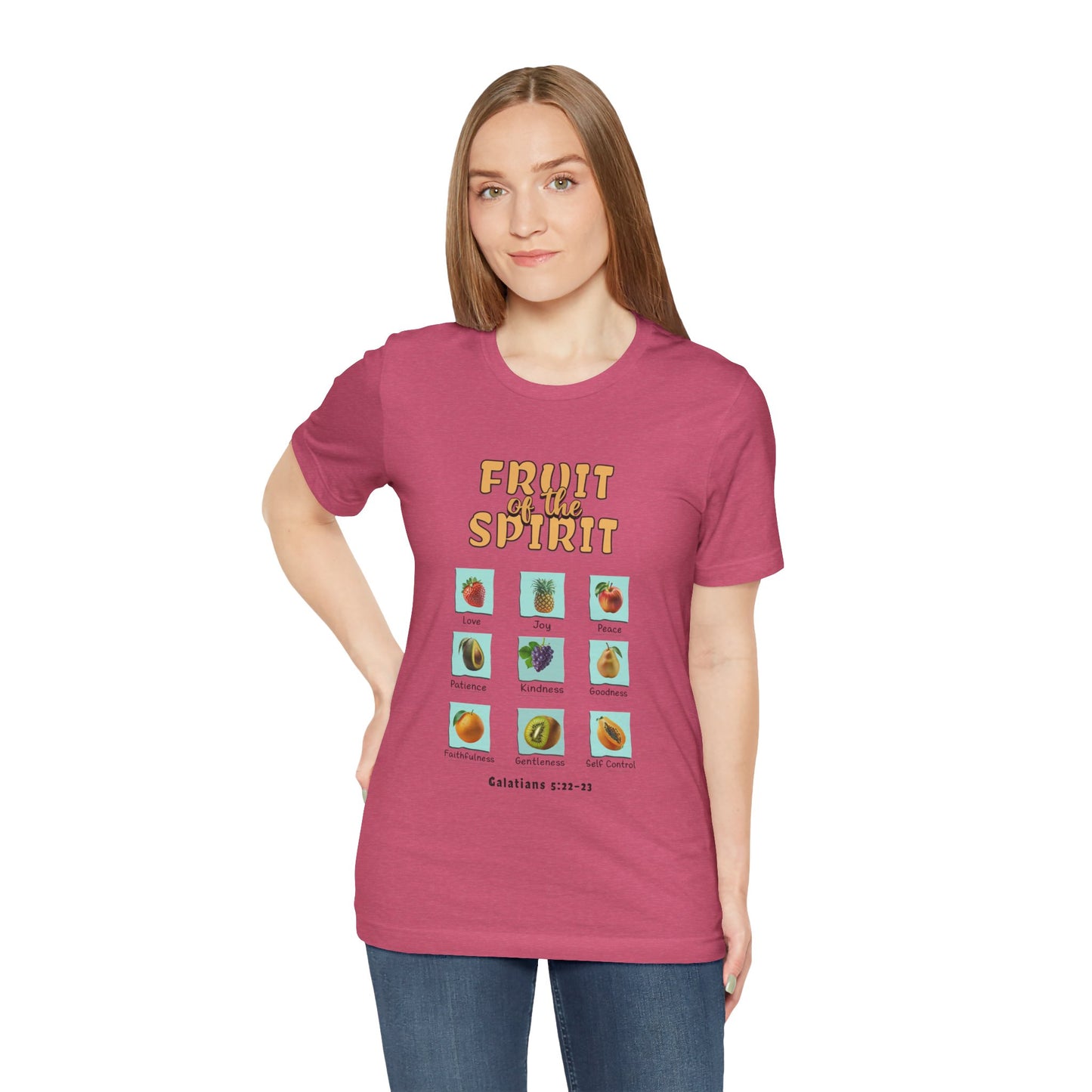 Fruit of the Spirit Cotton Jersey Unisex T-Shirt Christian Comfy Casual Gift