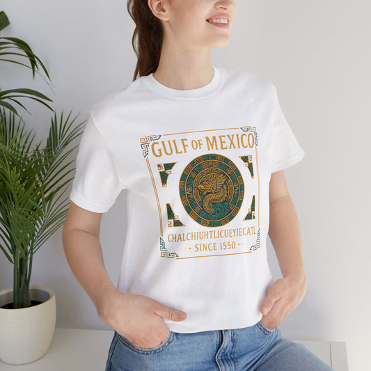 Gulf of Mexico Cotton Jersey Unisex Cotton Graphic T-Shirt - Vintage Beach Shirt, Travel Gift, Ocean Lover Apparel, Casual Summer