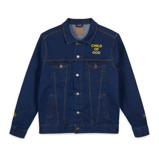 Child of God Embroidered Unisex Denim Jacket - Stylish Layering for Every Occasion, Casual Wear Gift Idea