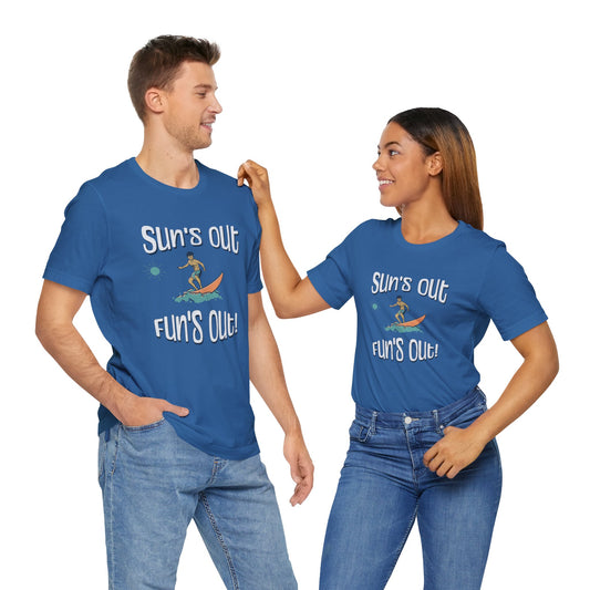 Sun's Out Fun's Out Cotton Unisex T-Shirt, California Ocean Vibes