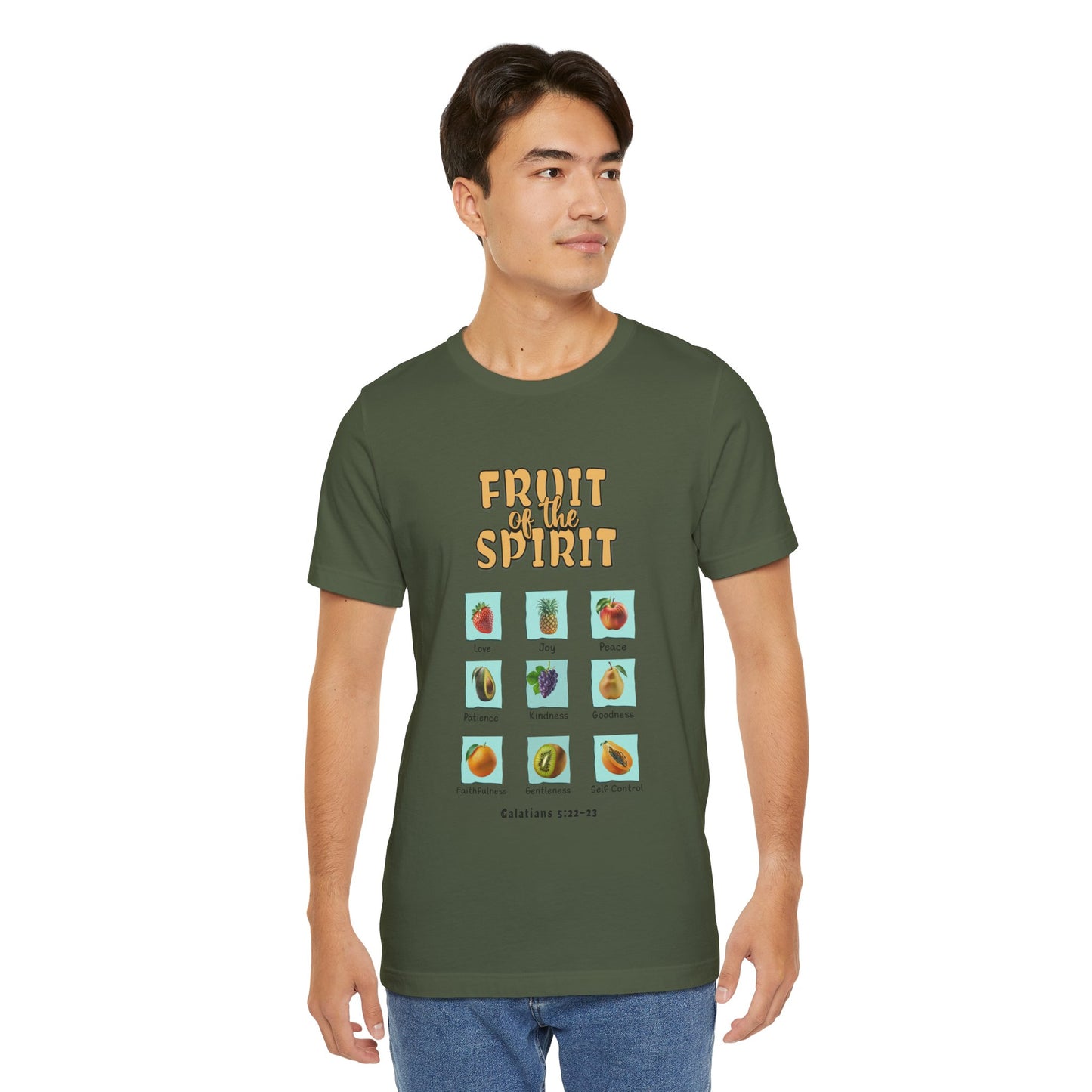 Fruit of the Spirit Cotton Jersey Unisex T-Shirt Christian Comfy Casual Gift