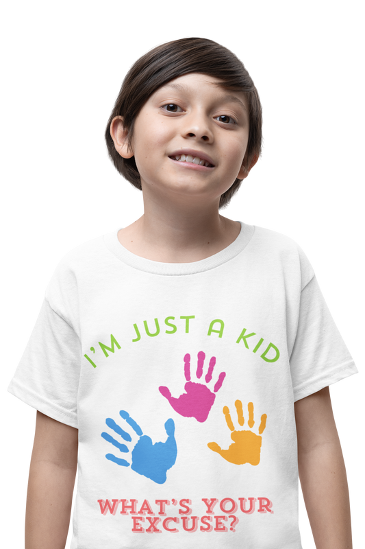 I'm Just a Kid What's Your Excuse Cotton Toddler T-Shirt,  Funny Child's Shirt