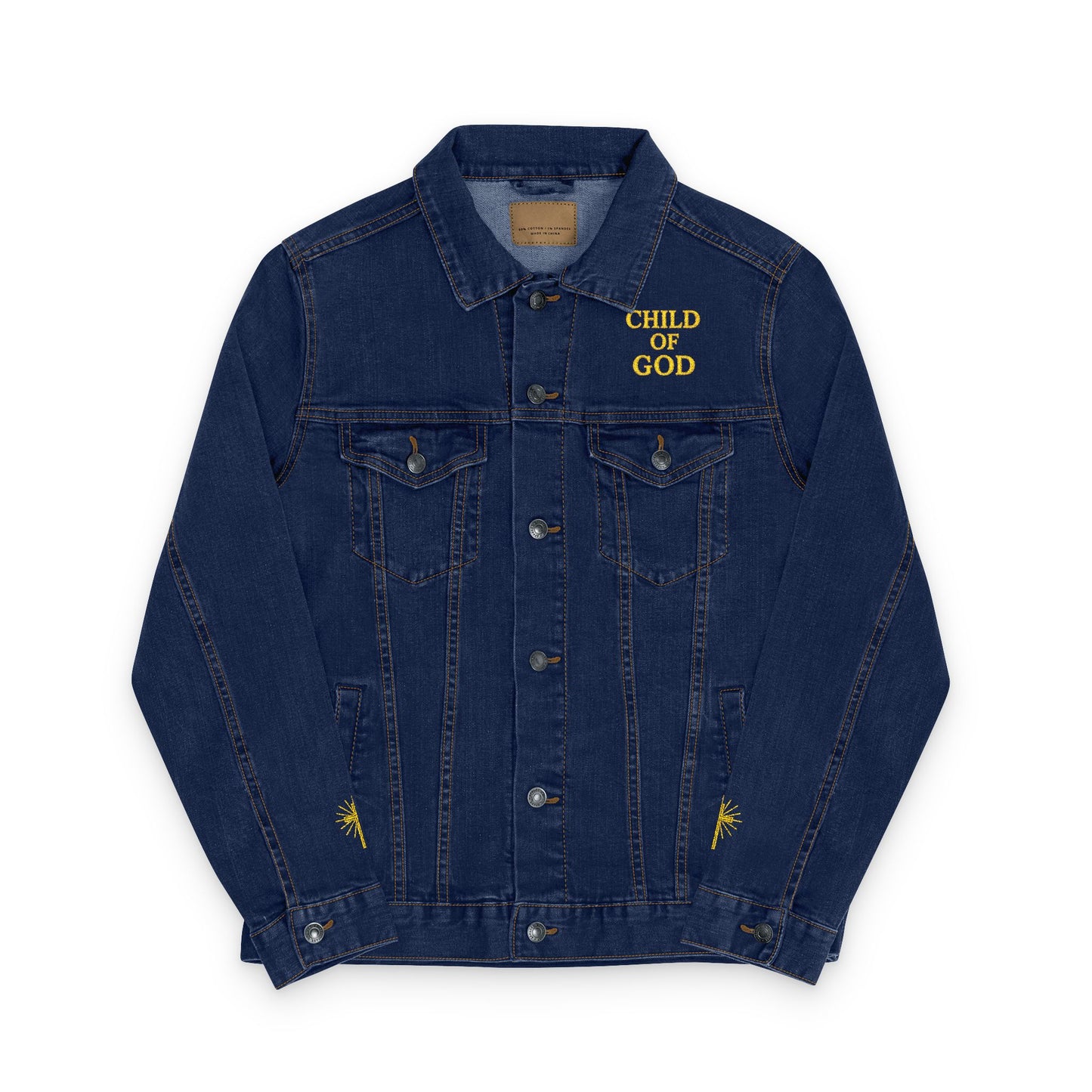 Child of God Armor of God Embroidered Unisex Denim Jacket, Perfect Gift for Him/Her, Summer Style, Fashionable Streetwear