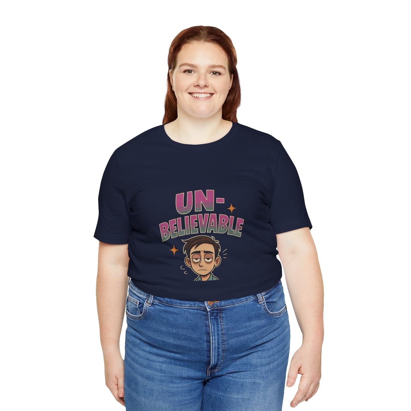 Unbelievable Graphic Cotton Jersey Unisex T-Shirt for Fun Casual Wear