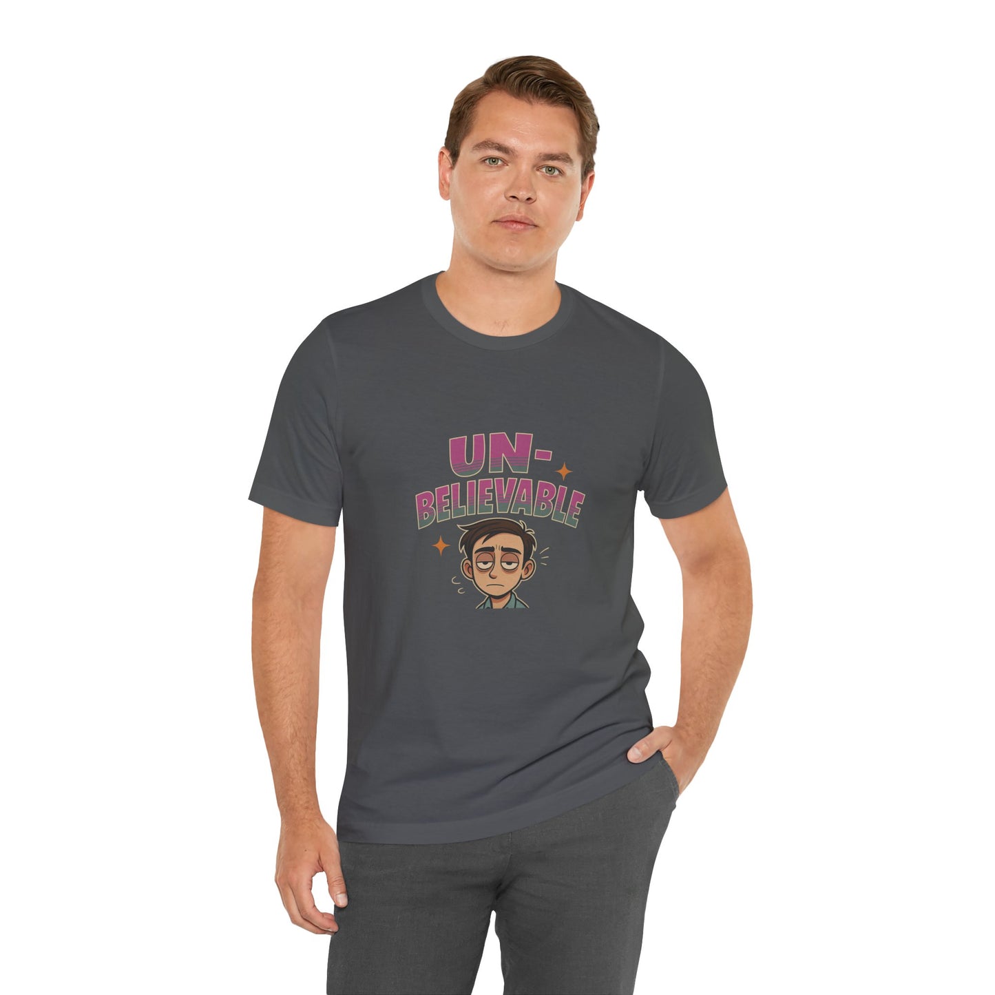 Unbelievable Graphic Cotton Jersey Unisex T-Shirt for Fun Casual Wear